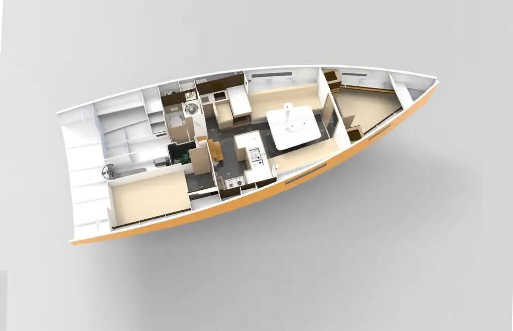 plan de la configuration intérieur d'un RM 10.70